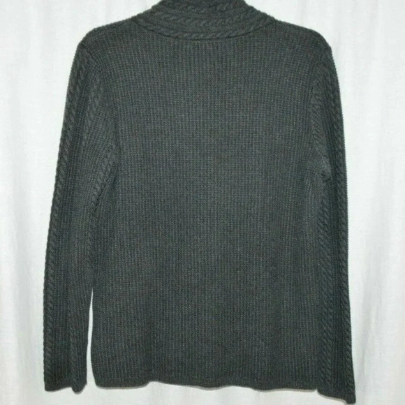 Nautica Gray Pull Over Cable Knit High Collar - Picture 7 of 7